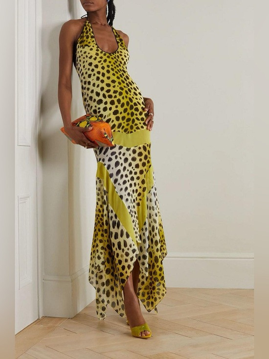 The Attico Saskia printed halter neck maxi dress | Poshmark