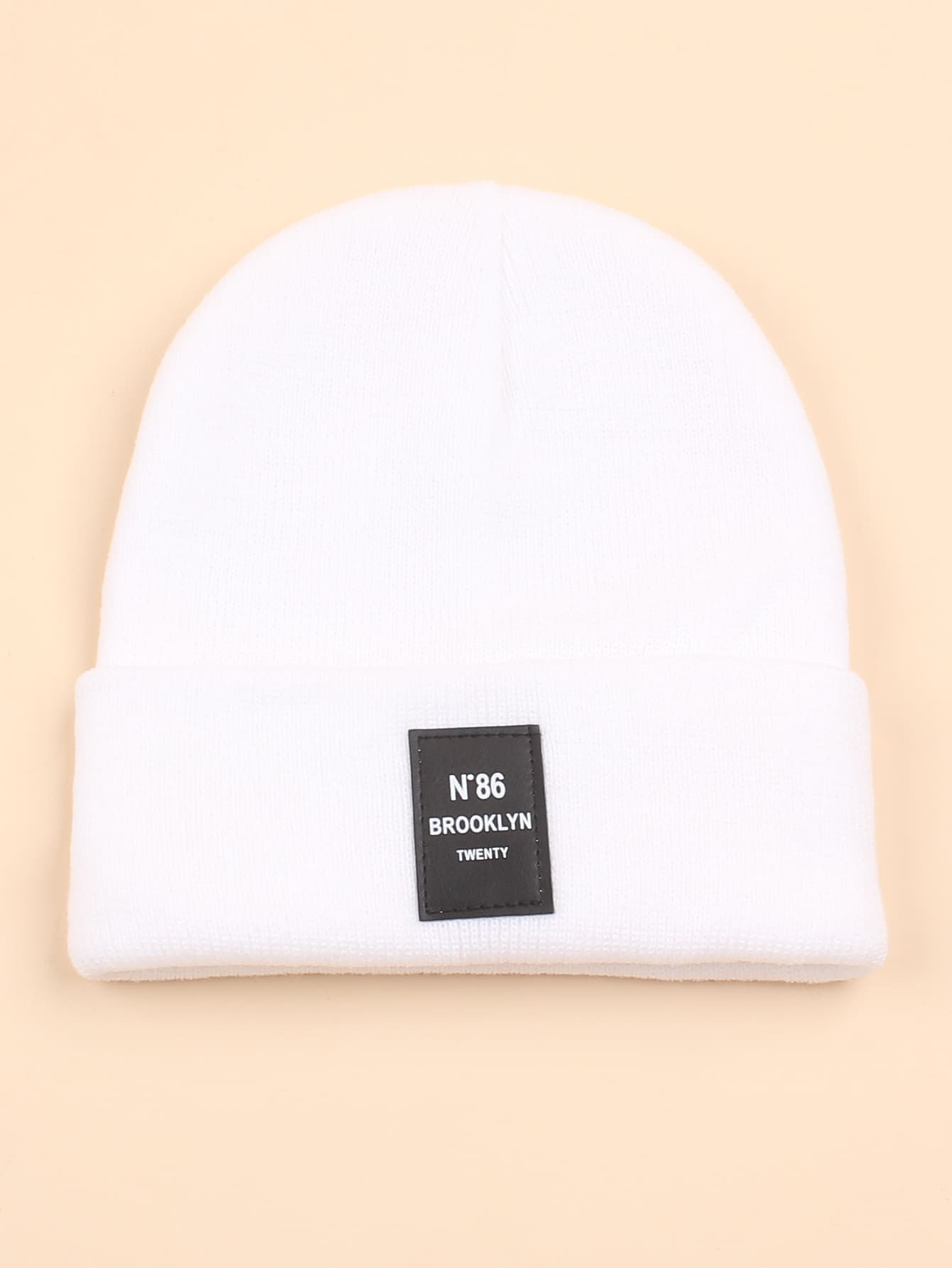 Letter Patch Cuffed Beanie | SHEIN
