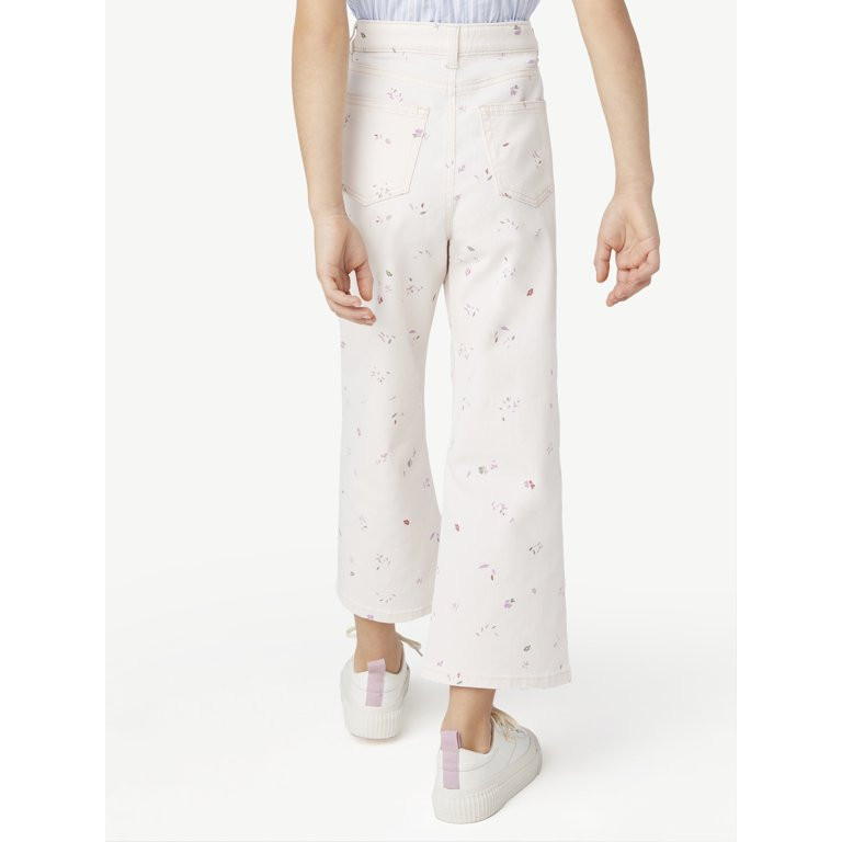 Free Assembly Girls True Waist Wide Leg Jeans, Sizes 5-18 | Walmart (US)