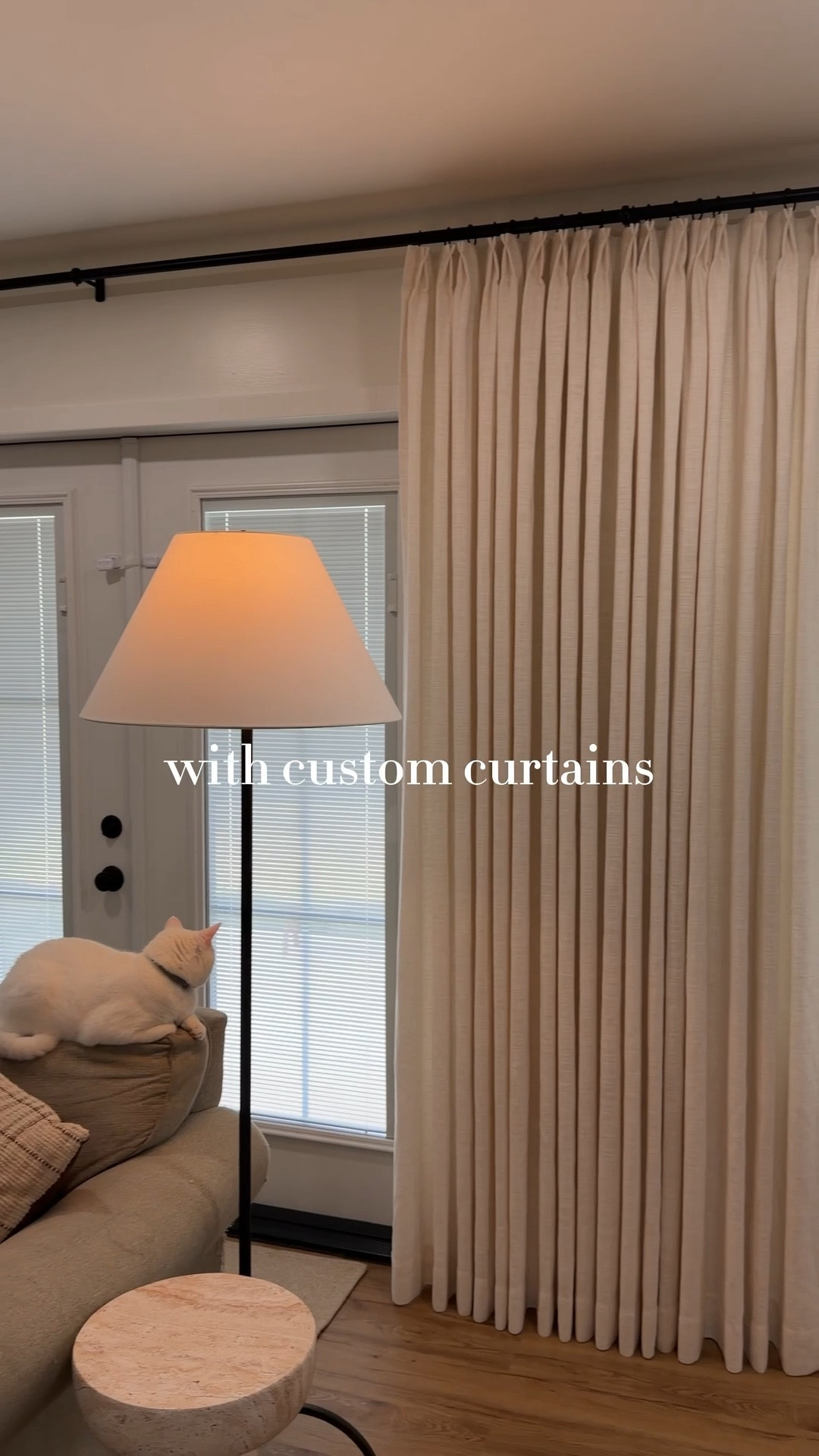 The way these @twopagescurtains  curtains changed the vibe of my living room 🤌🏼

Curtains details:
Twopages 
Liz Linen
Ivory white
Tailored pleat
Privacy lining
Memory training 
91”h for 8ft ceiling 
width:
Left-60”w
Middle-90”w
Right- 45”w

Code: MYKAWISE for 22% off

#twopages #homedecor #pinchpleatcurtains #livingroominspo #livingroommakeover
Living room upgrade 
Two pages Liz linen ivory white
