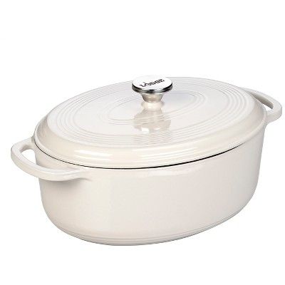 Lodge 7 Quart Oval Dutch Oven - Oyster White | Target
