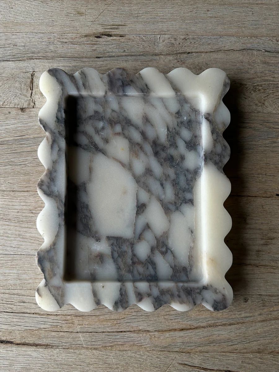 Bivalvia Tray / Calacatta Viola Marble | Well Worn Interiors