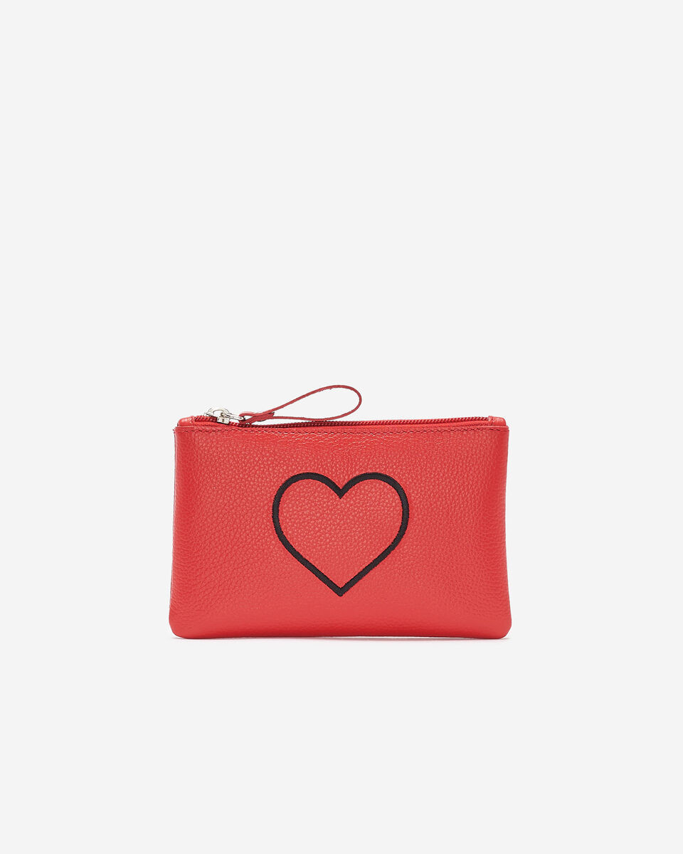 Heart Medium Zip Pouch Cervino | Roots (CA)