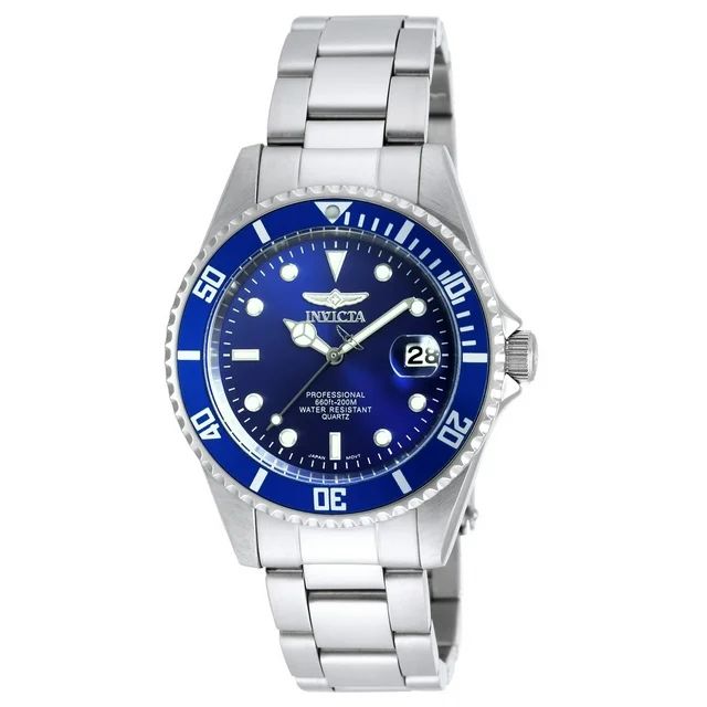 Invicta Men's 9204OB Pro Diver Blue Dial Steel Bracelet Dive Watch | Walmart (US)