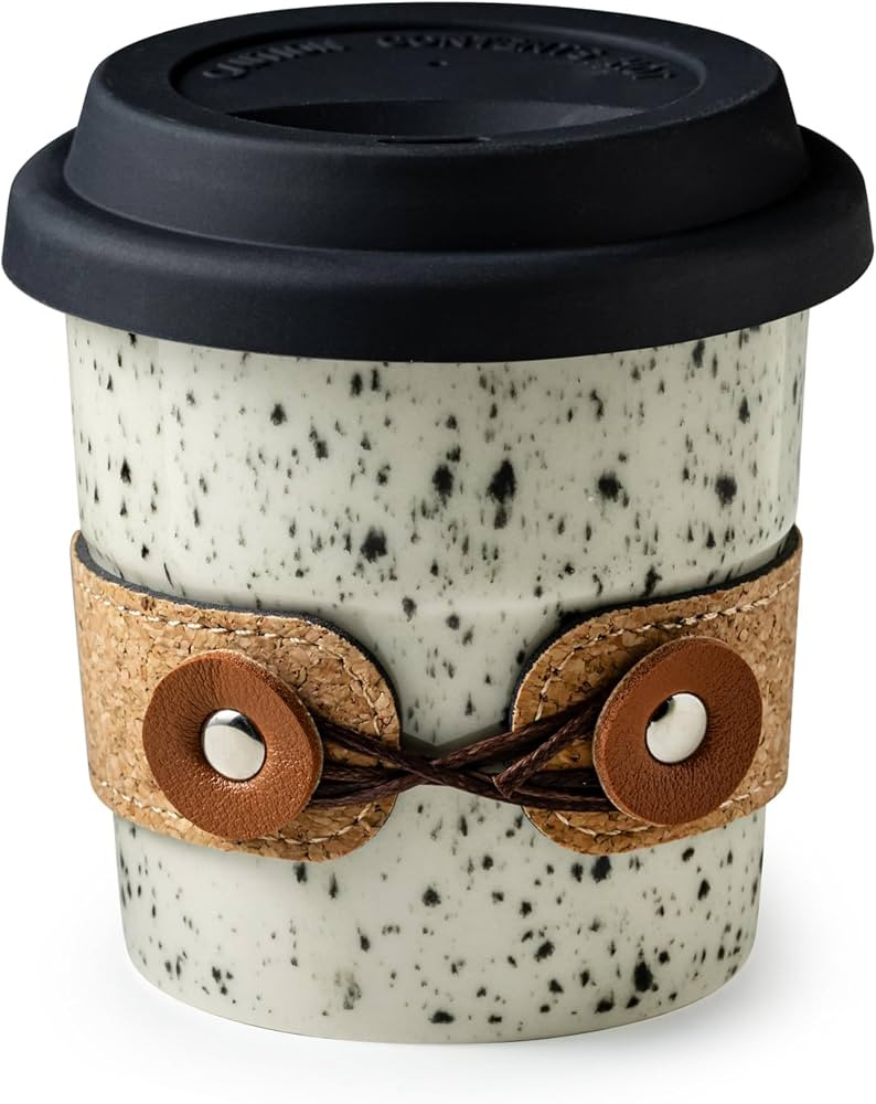 Coffee Mug, Travel Coffee Tumbler, Spill Proof To Go Coffee Mug, Porcelain Coffee Cups with Lids ... | Amazon (US)