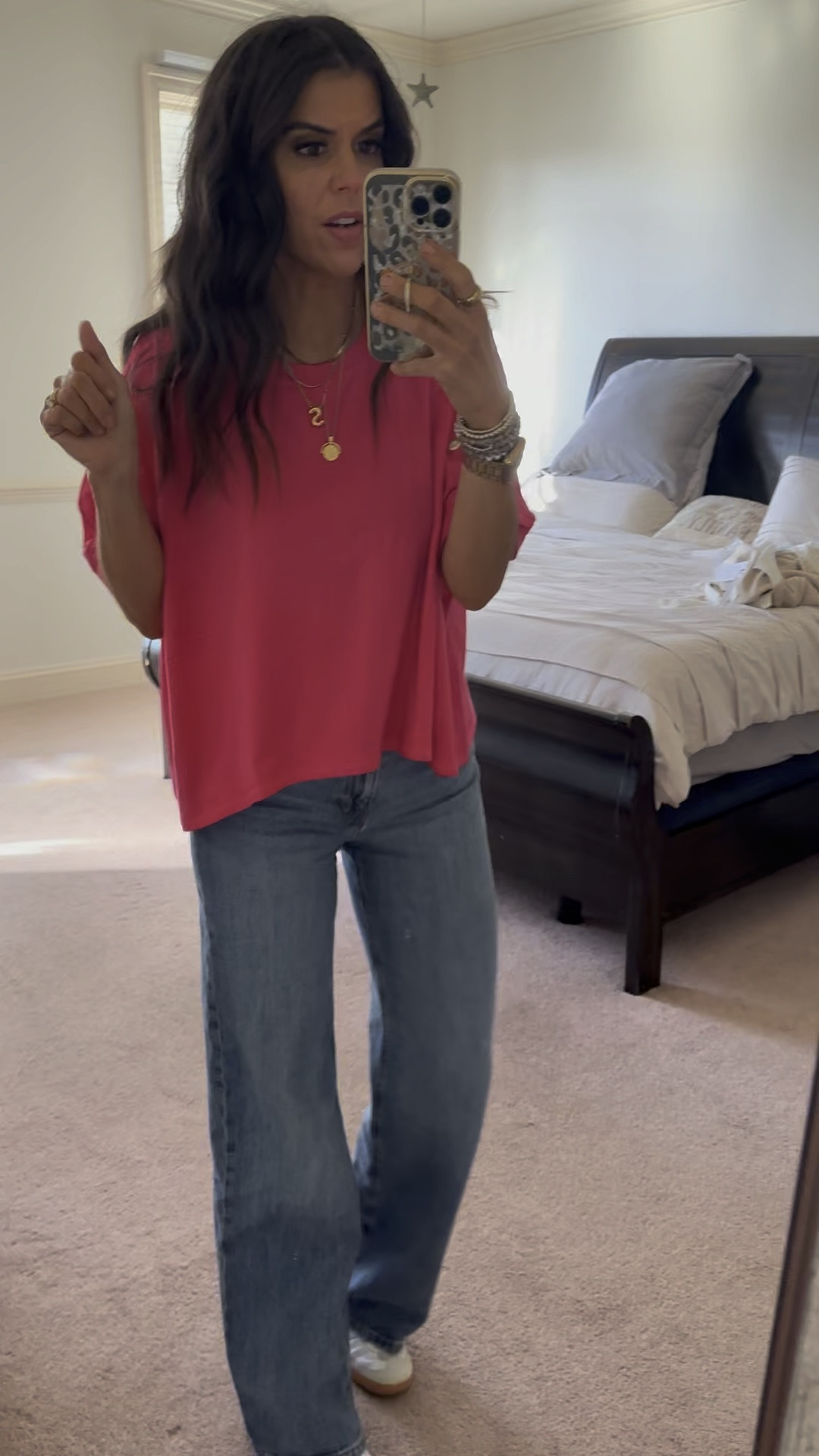 Love this amazon top! It’s 30% off today! Size small. HM jeans I sized up 2 sizes to a 6 sneakers fit tts 

#LTKSeasonal #LTKfindsunder100 #LTKsalealert