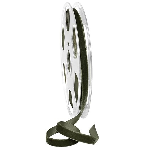 Morex Ribbon Nylon, 3/8 inch by 11 Yards, Moss, Item 01210/10-549 Nylvalour Velvet Ribbon 3/8" x ... | Amazon (US)