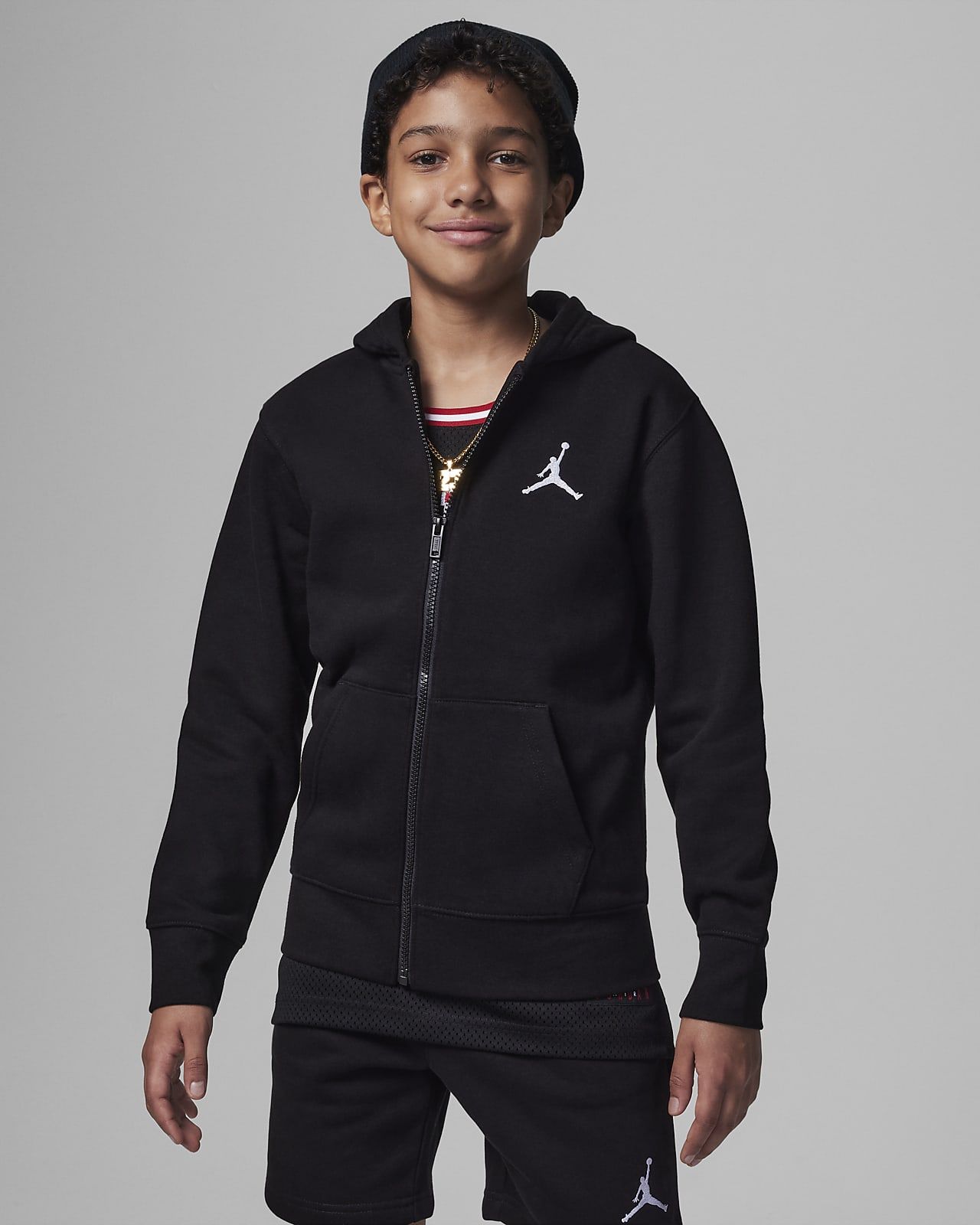 Jordan MJ Essentials Full-Zip Hoodie Big Kids Hoodie. Nike.com | Nike (US)