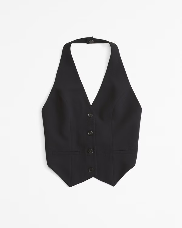 The A&F Mara Tailored Halter Vest | Abercrombie & Fitch (US)