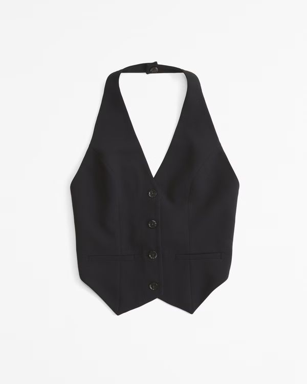 The A&F Mara Tailored Halter Vest | Abercrombie & Fitch (US)