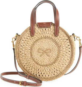 Small Bow Round Raffia Tote | Nordstrom