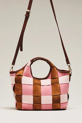 Woven Faux Suede Mini Satchel | Anthropologie (US)