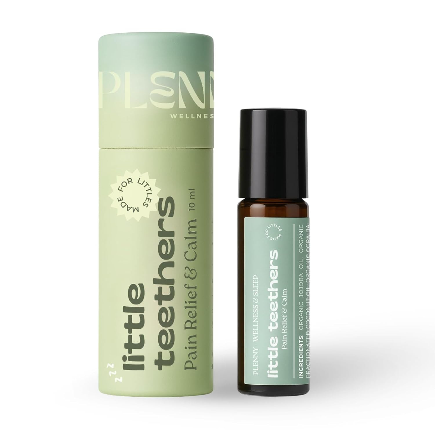 PLENNY Natural Teething Relief Roller with Organic Essential Oils, 3 Months+, Made with Jojoba Oil, Chamomile, Lavender, Frankincense | Amazon (US)