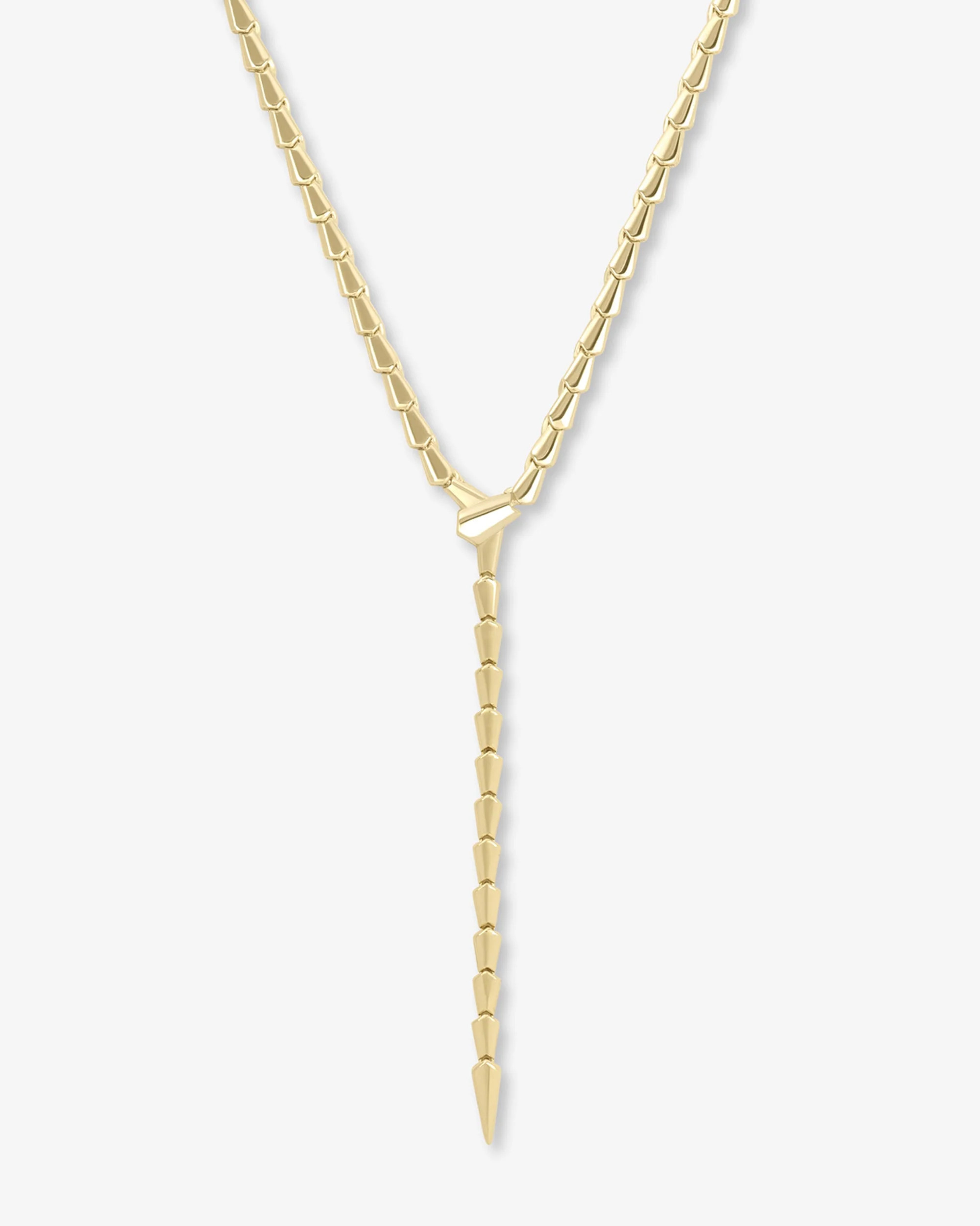 Serpent Lariat Necklace - Gold | Melinda Maria Jewelry