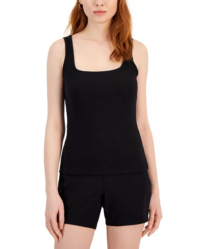Women's Square Neck Rib Tank, Created for Macy's | Macy's