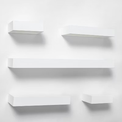 5pc Modern Wall Shelf Set White - Threshold™ | Target