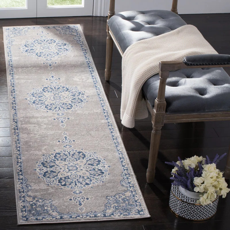 Evart Light Gray/Blue Rug | Wayfair Professional