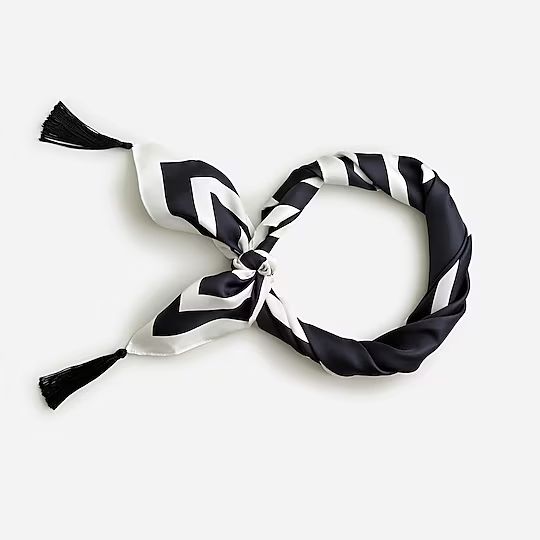 Square silk scarf with tassels | J.Crew US