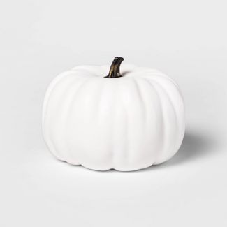 7.5" Painted Pumpkin Cream Halloween Decorative Sculpture - Hyde & EEK! Boutique™ | Target