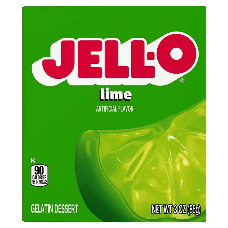 Jell-O Lime Artificially Flavored Gelatin Dessert Mix, 3 oz Box | Walmart (US)