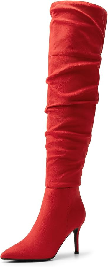 DREAM PAIRS Women's High Heels Over The Knee Boots Thigh High Pointed Toe Stiletto Long Fall Sexy... | Amazon (US)