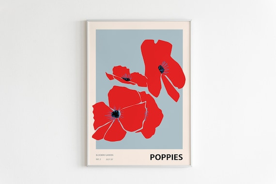 Colorful Flower Illustration Print Abstract Botanical Wall - Etsy | Etsy (US)