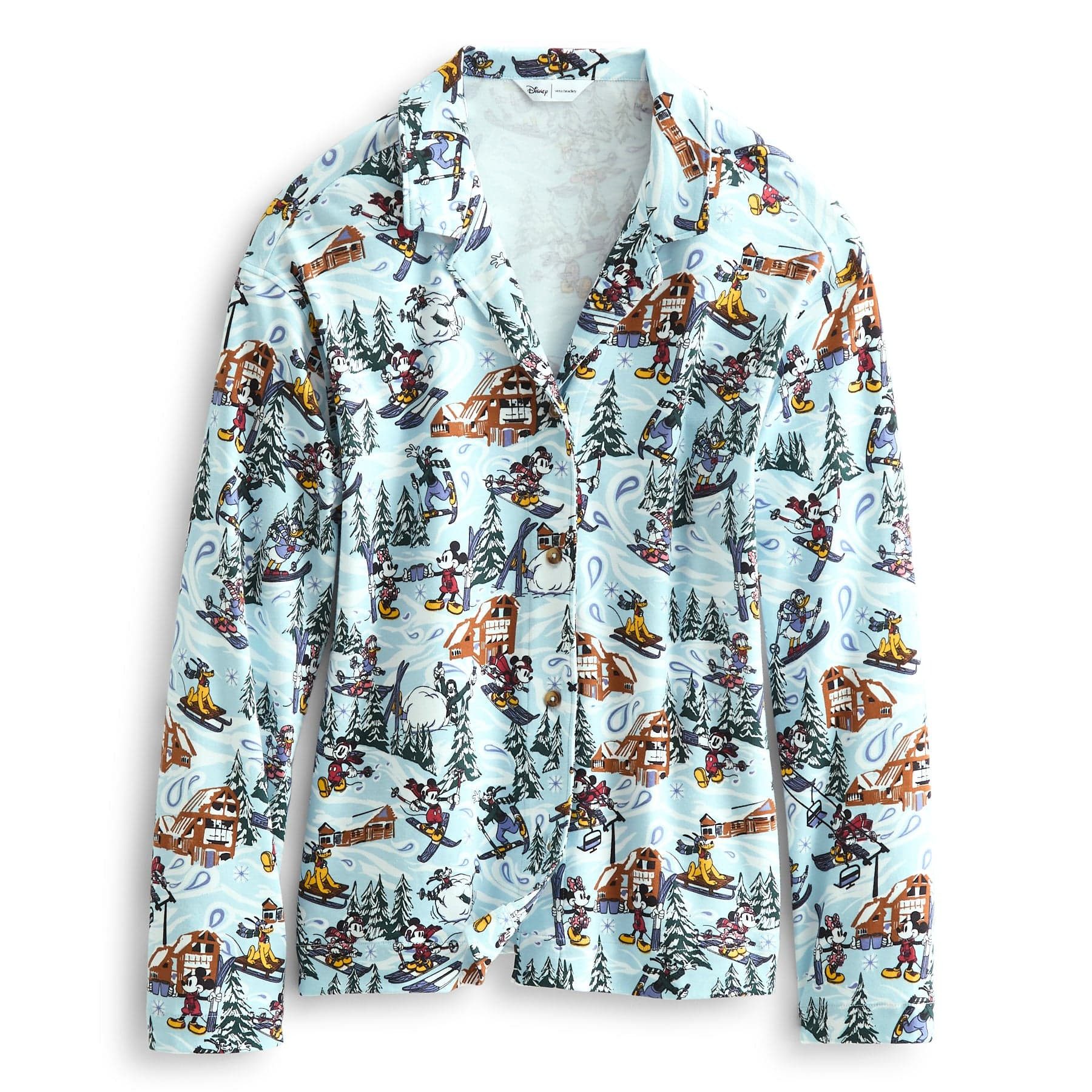 Disney Long-Sleeved Button-Down Pajama Top | Vera Bradley