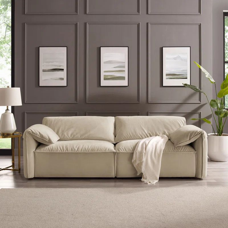 Louai 95'' Chenille Upholstered Sofa | Wayfair North America