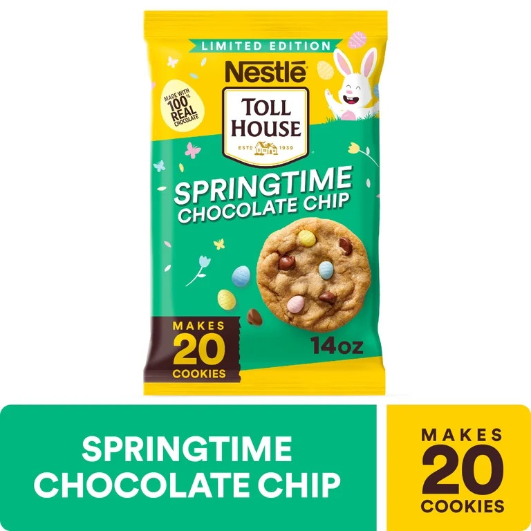Nestle Toll House Ready to Bake Springtime Chocolate Chip Cookie Dough for Easter Baking, Makes 2... | Walmart (US)