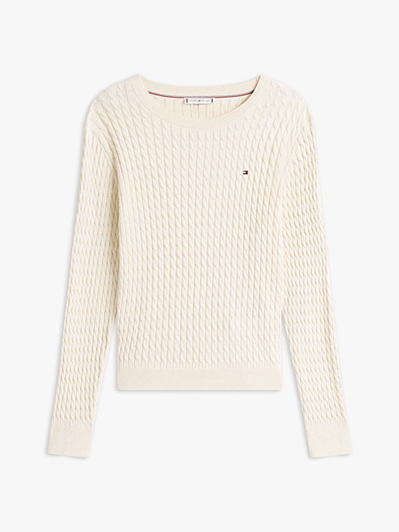 Rundhalspullover mit Zopfmuster | Tommy Hilfiger (DE)