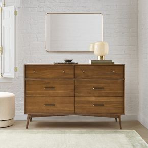 Mid-Century 6-Drawer Dresser (56") | West Elm (US)