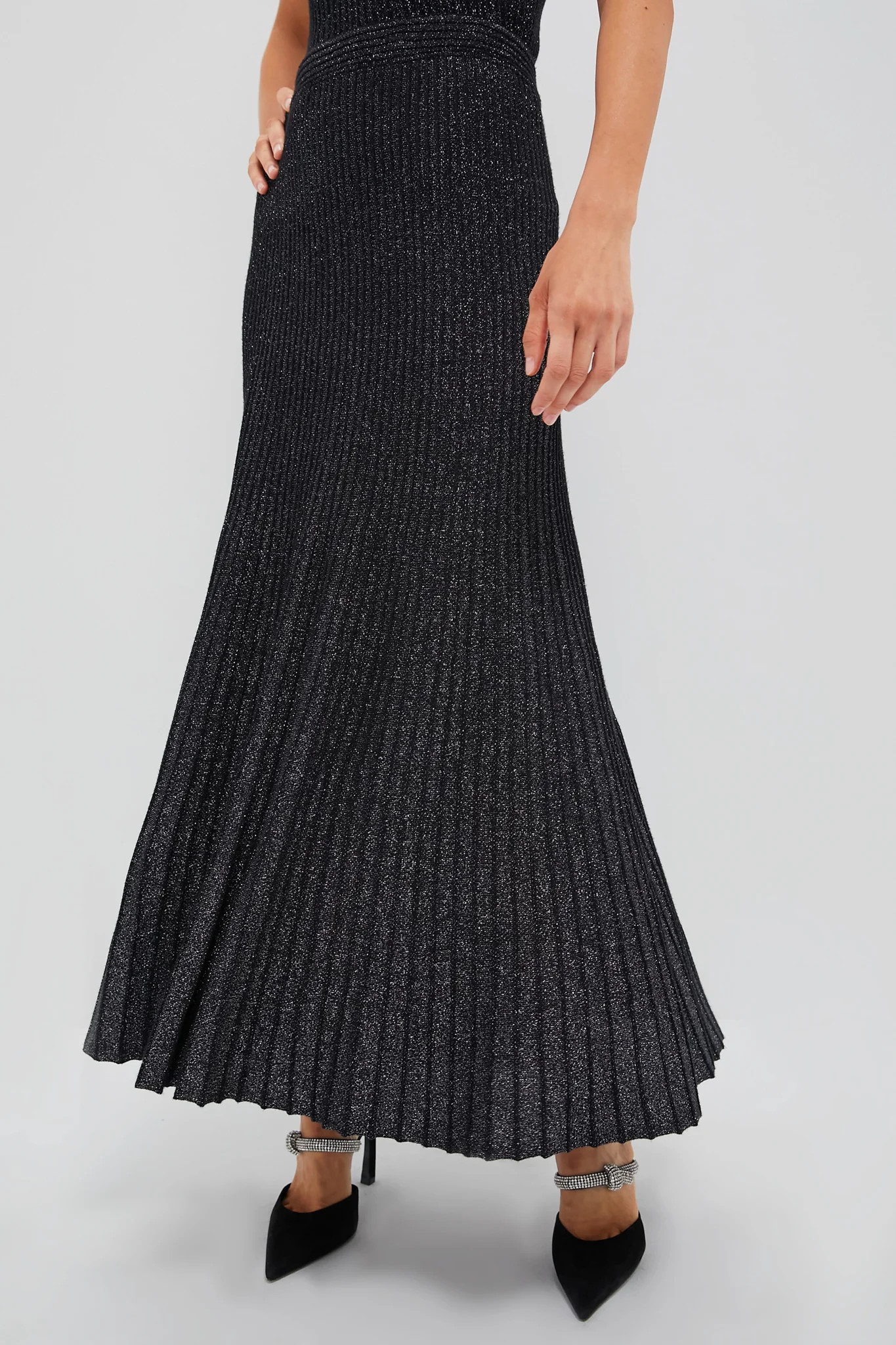 Black Metallic Jesse Skirt | Tuckernuck (US)
