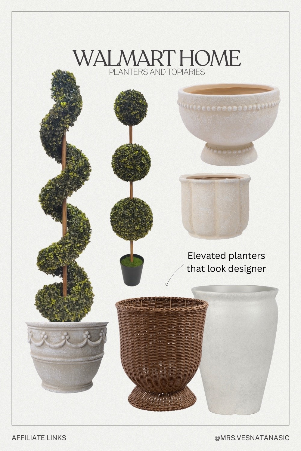 
Walmart garden pieces that look straight out of a designer catalog 🌿
These elevated planters + classic topiaries instantly make an entry feel expensive — but they’re all budget friendly. 

#LTKSeasonal #LTKHome