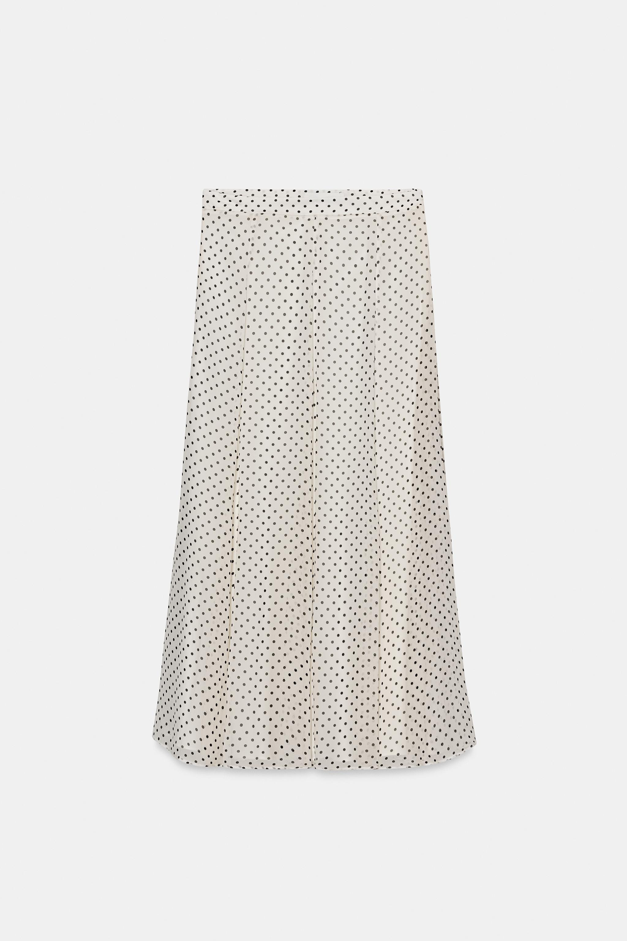 ZW COLLECTION DOT MIDI SKIRT | Zara UK