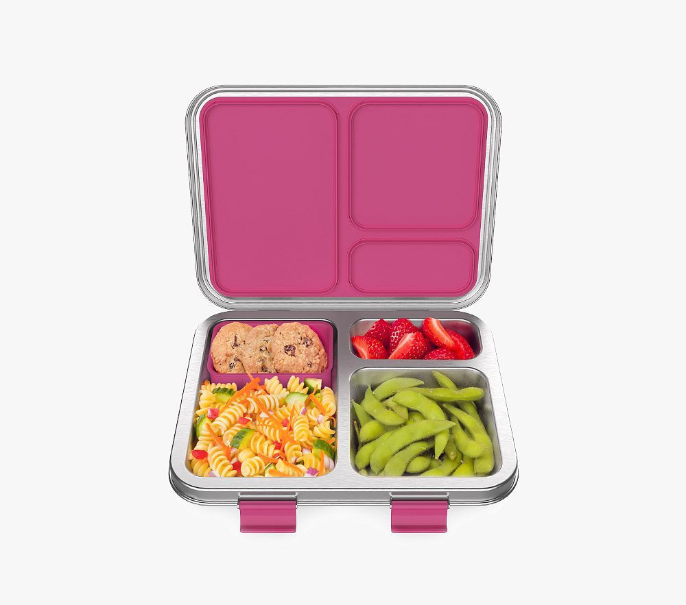 Bentgo Kids Stainless Steel Lunch Box, Fuchsia | Pottery Barn Kids