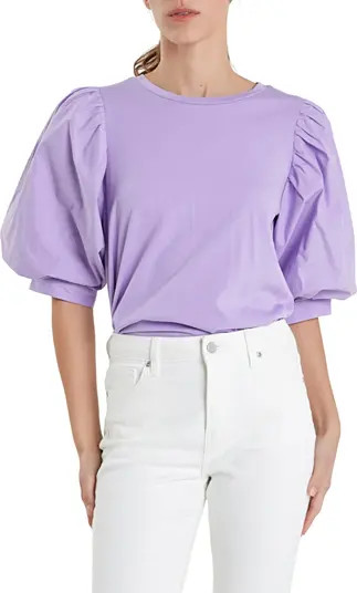 English Factory Mix Media Cotton Top | Nordstrom | Nordstrom