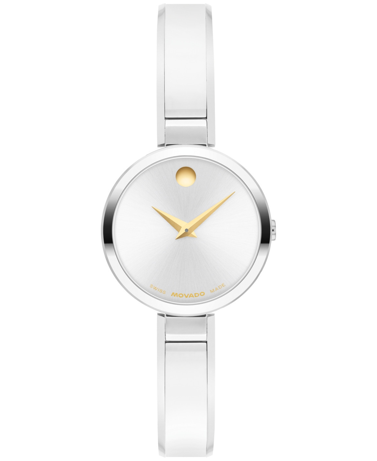 Movado Women's Moda Swiss Quartz Stainless-Steel Watch, 24mm - Silver-Tone | Macy's