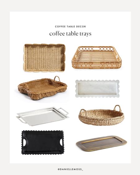 The best trays for styling your coffee table - a mix of woven, marble, and brass - perfect for every style. 

#LTKfamily #LTKstyletip #LTKhome