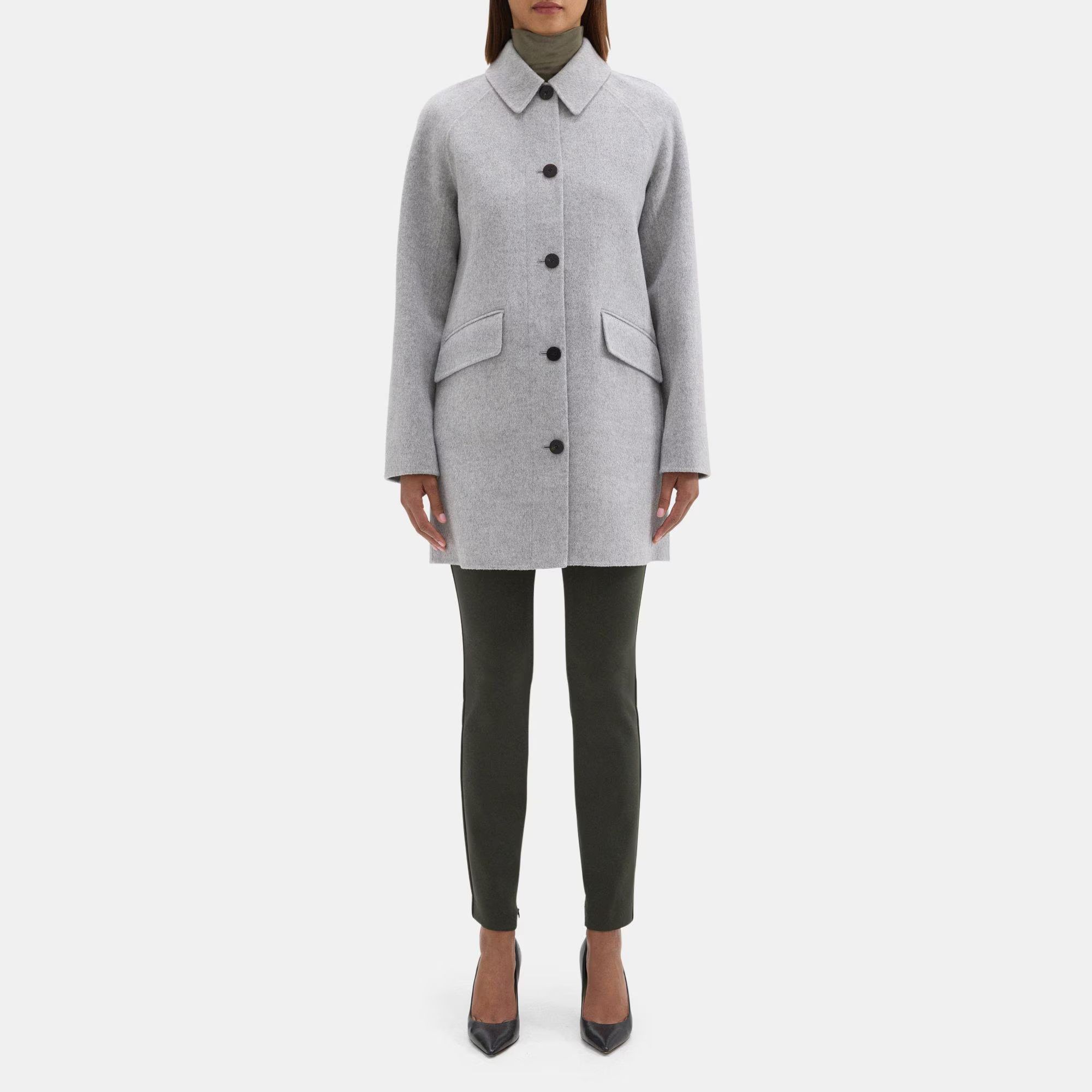 Caban Coat in Double-Face Wool-Cashmere | Theory Outlet