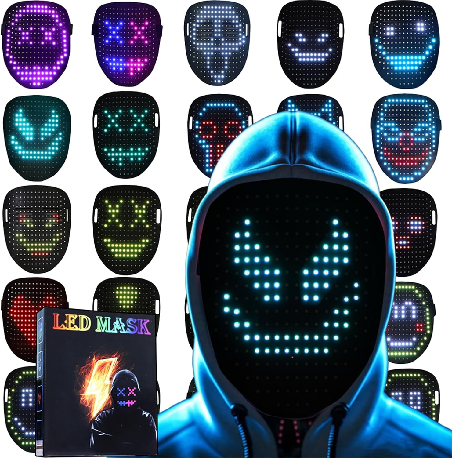 LED Light Up Mask with Gesture Sensing,Perfect Gifts for Teen Boys | Amazon (US)