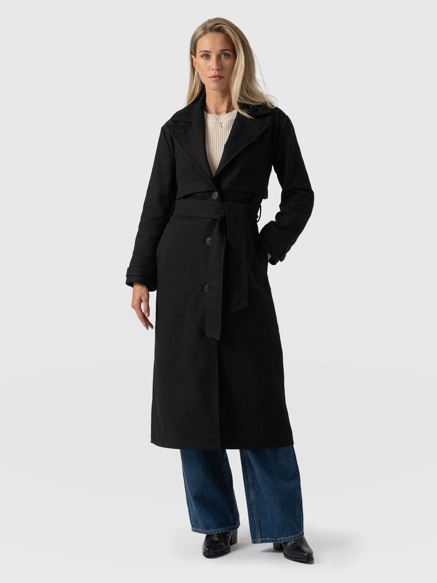 Odette Coat - Black | Saint + Sofia