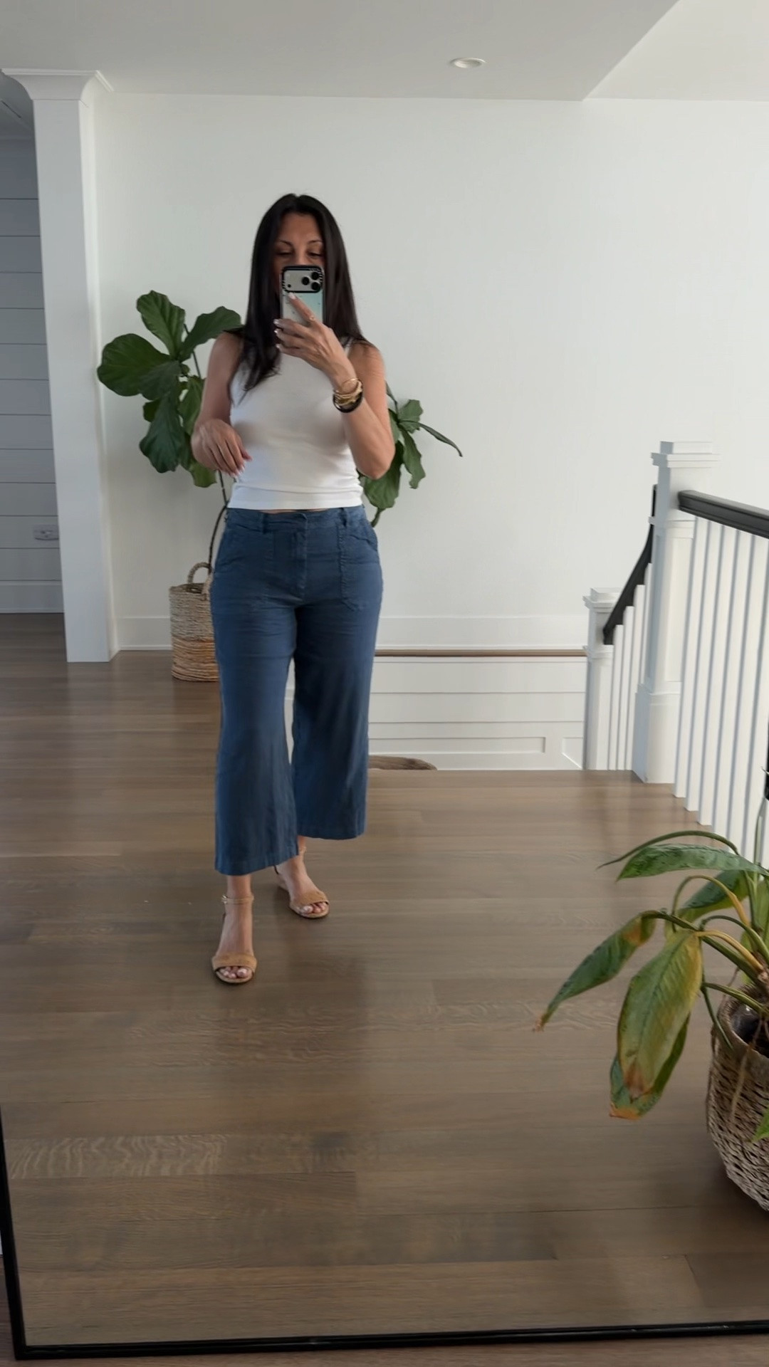 High Rise Wide Leg linen pants from Kut from the Kloth. I’m wearing 4P also comes in regular lengths. True to size.

#LTKootd #LTKSeasonal