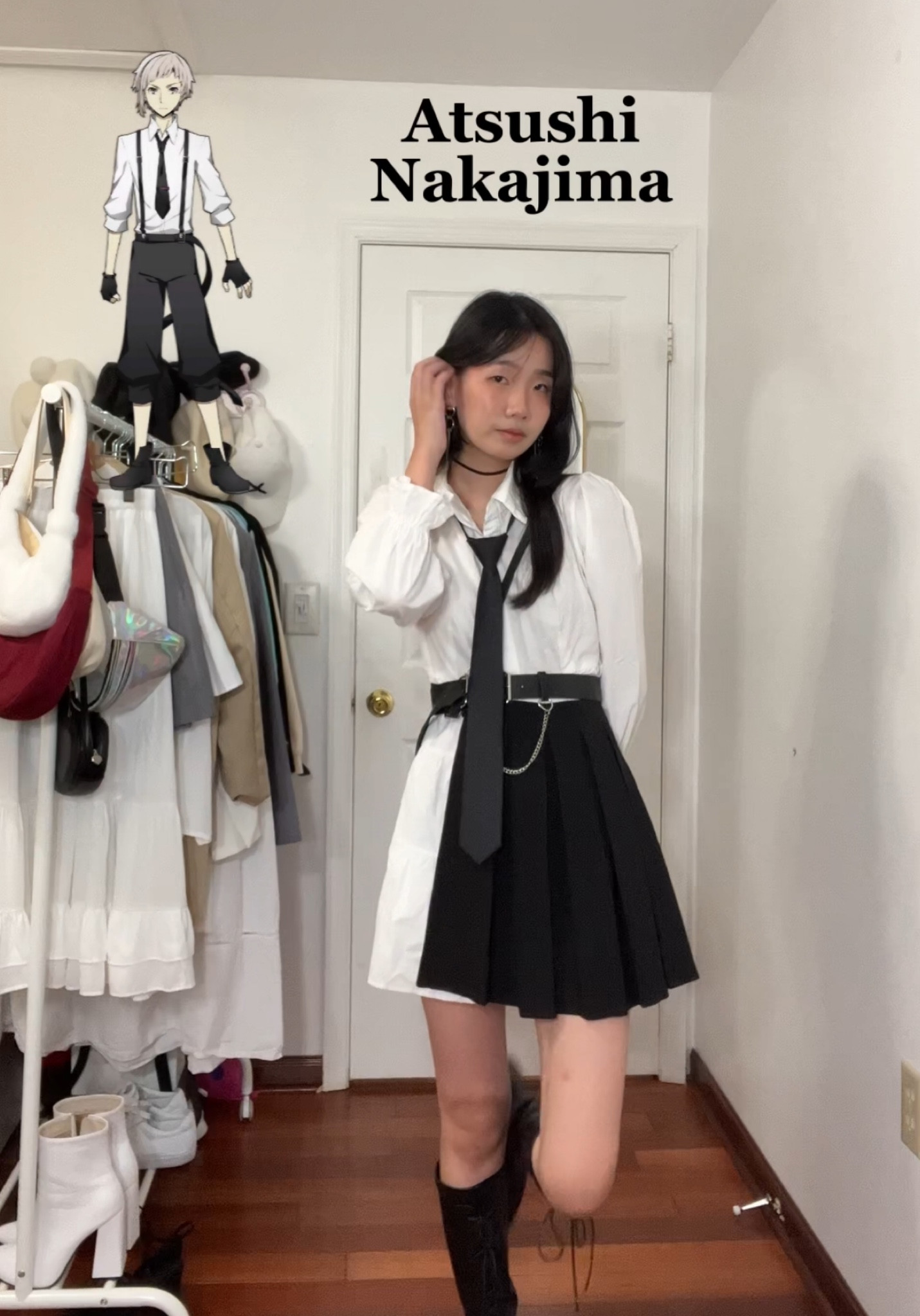 Dress: YesStyle 
Skirt: Aliexpress 
Tie: SHEIN
Belt: YesStyle 
Shoes: Aliexpress 