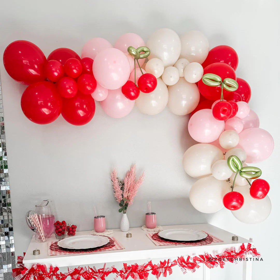 She's the Cherry on Top Bridal Shower Cherry Themed Balloon Garland Kit for Bachelorette, Birthda... | Etsy (US)
