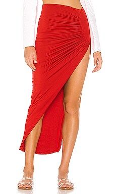 superdown Candice Slinky Maxi Skirt in Cherry from Revolve.com | Revolve Clothing (Global)