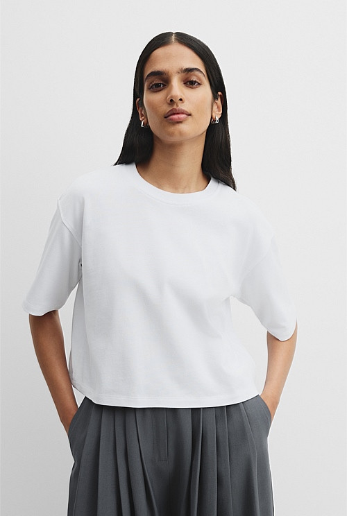 Australian Cotton Cropped T-Shirt | Country Road