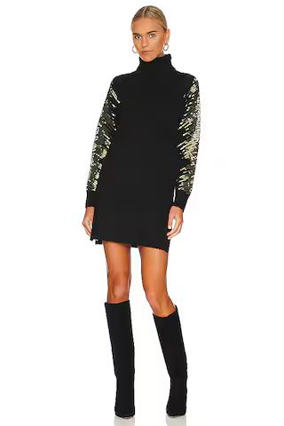 superdown Rudie Sparkle Sleeve Dress in Black from Revolve.com | Revolve Clothing (Global)