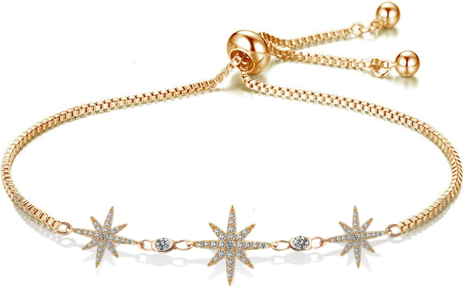 Star Bracelet for Women l18K Gold Plated Classic Adjustable Slider Bracelet l Gifts for Girlfrien... | Amazon (US)