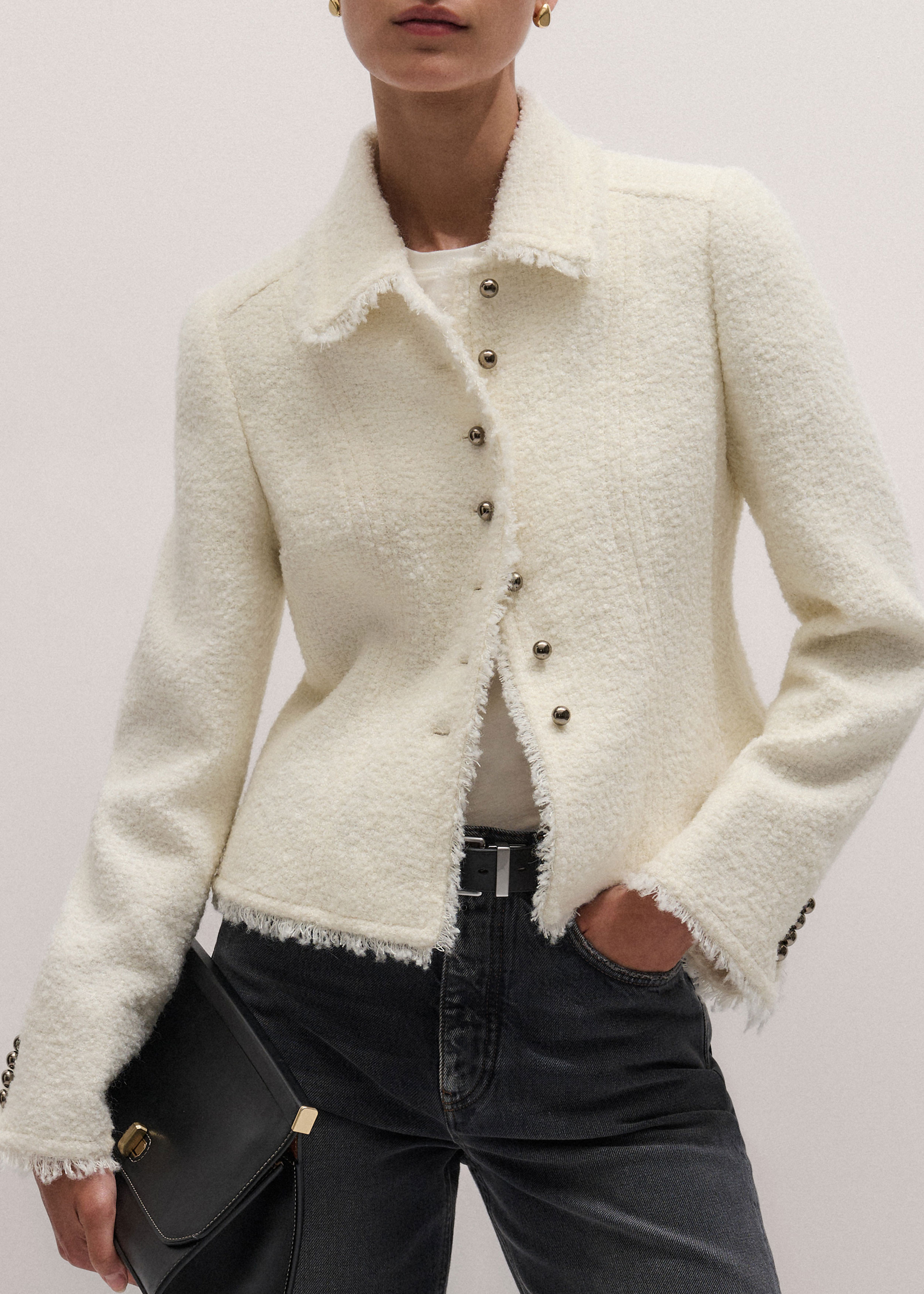 Fringe Peplum Jacket | ME+EM Global (Excluding US)