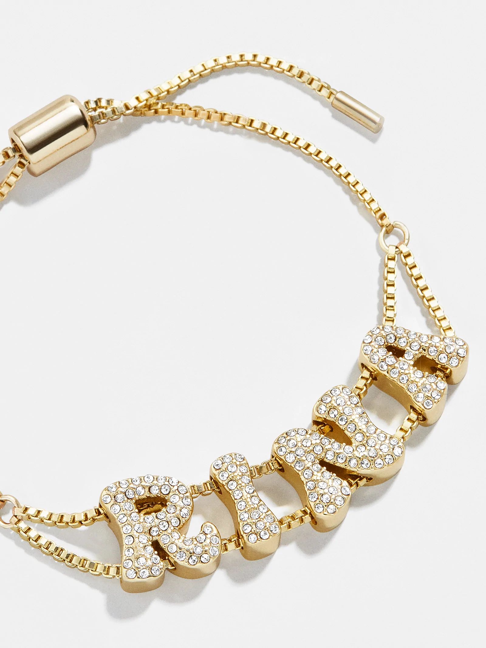 Custom Slider Bracelet: Retro Gold Pavé | BaubleBar (US)